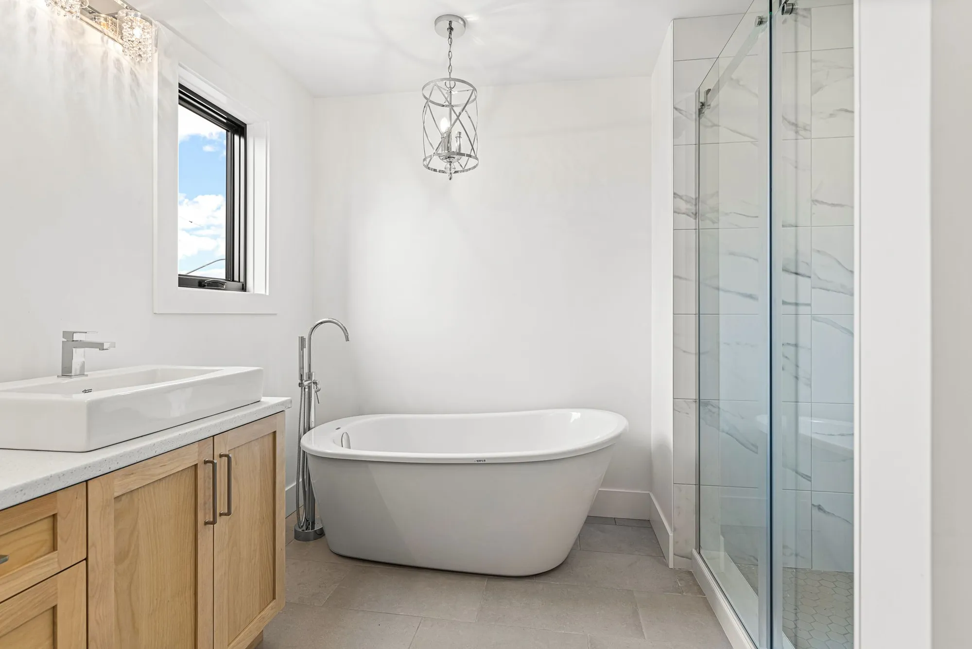 Small space, but fully utilized, creating a full ensuite bathroom to enjoy.