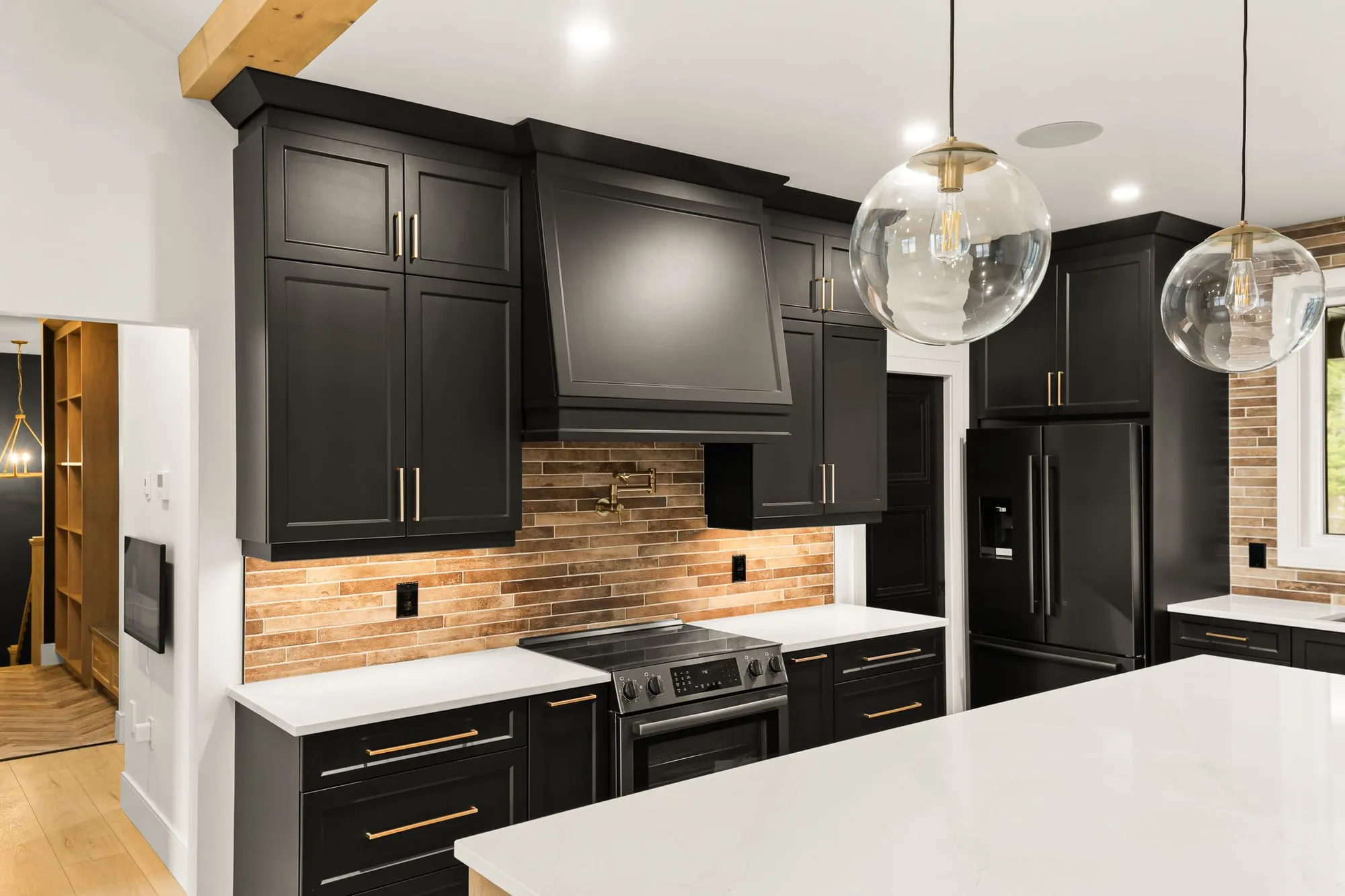 Custom black cabinetry