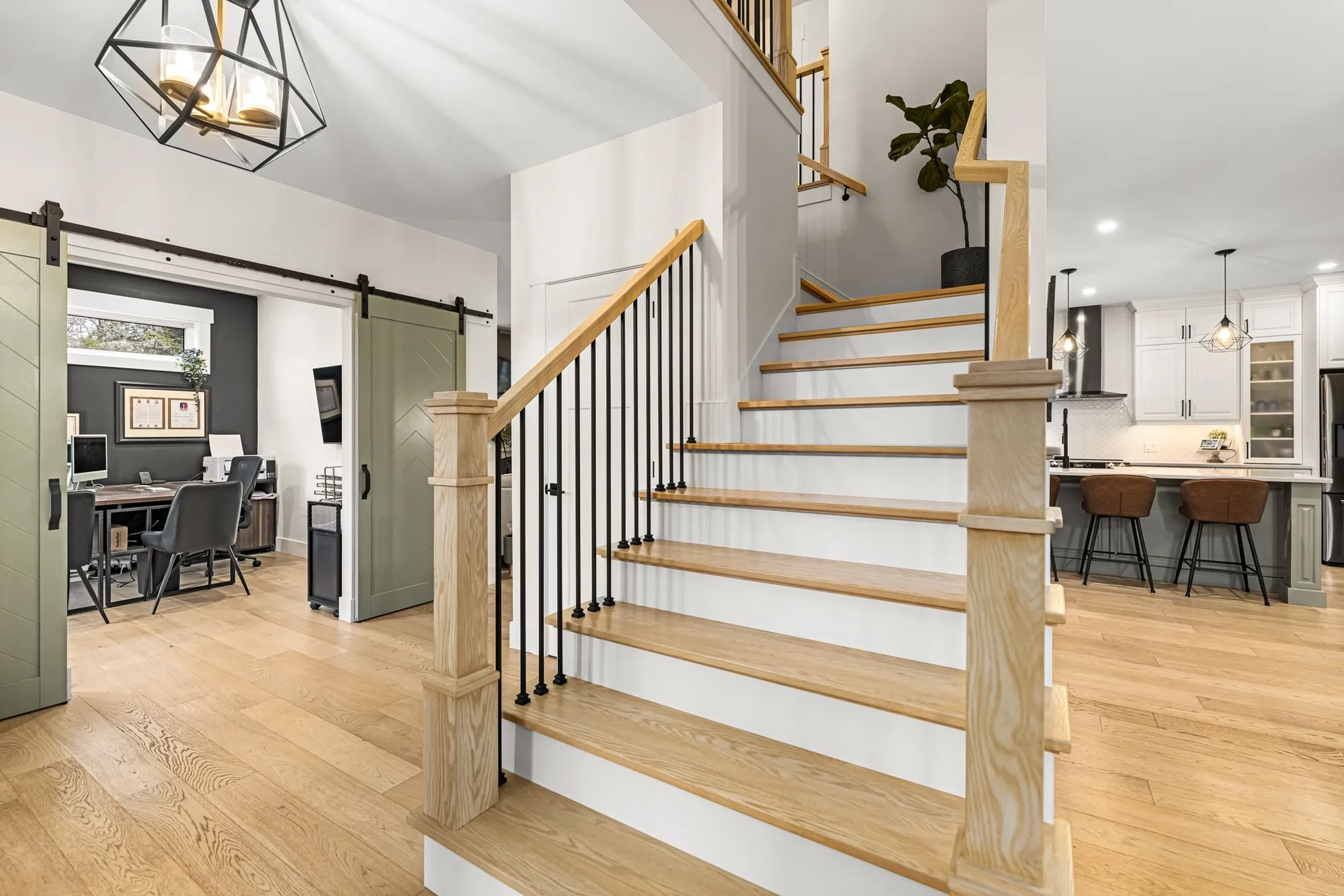 Hardwood stairs